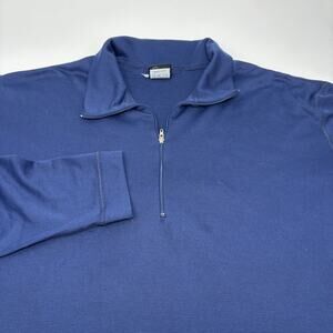Patagonia Capilene Large Navy Blue 1/4‎ Zip Long Sleeve Pullover
